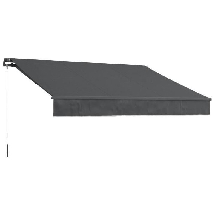 Store banne manuel sans coffre 2,90 x 2m en aluminium, structure grise