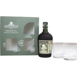 Coffret Diplomatico Reserva Exclusiva Rhum 40,0% Vol. 70cl + 2 verres