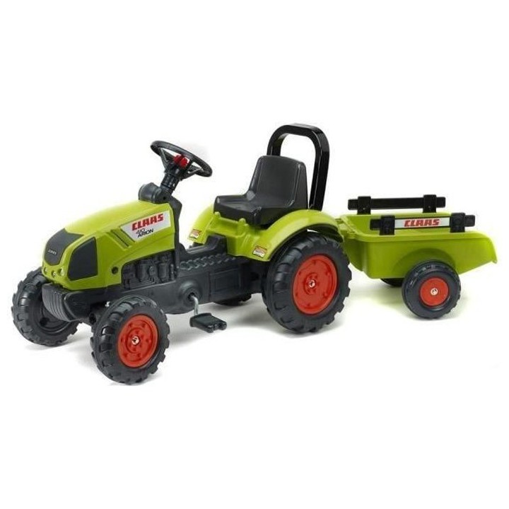 FALK Tracteur a Pédales Claas Arion 410 + Remorque
