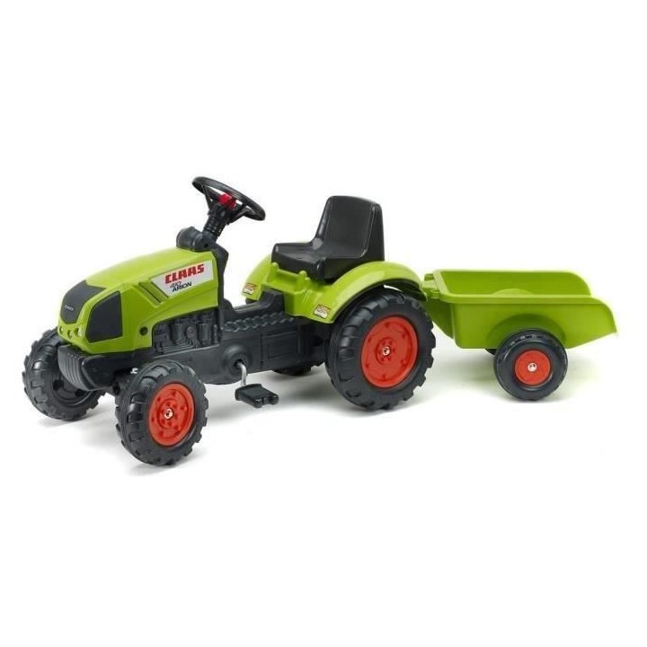 FALK Tracteur a Pédales Claas Arion 410 + Remorque