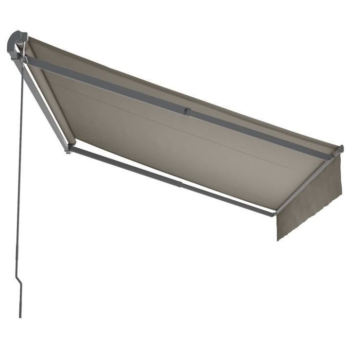 Store banne manuel sans coffre 2,90 x 2m en aluminium, structure grise