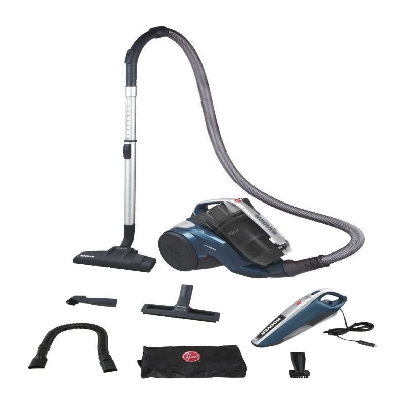 HOOVER KHROSS KS42JCAR - ASPIRATEUR TRAINEAU SANS SAC - 550 W - silencieux 79 db