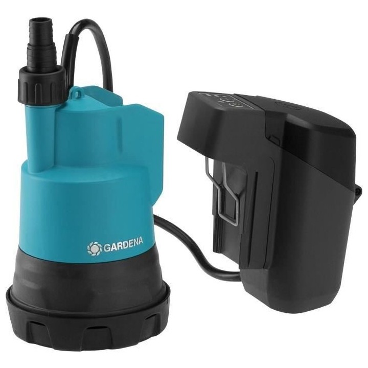 GARDENA Pompe immergée eau claire 200/2 Li-ion 18V P4A– Débit max