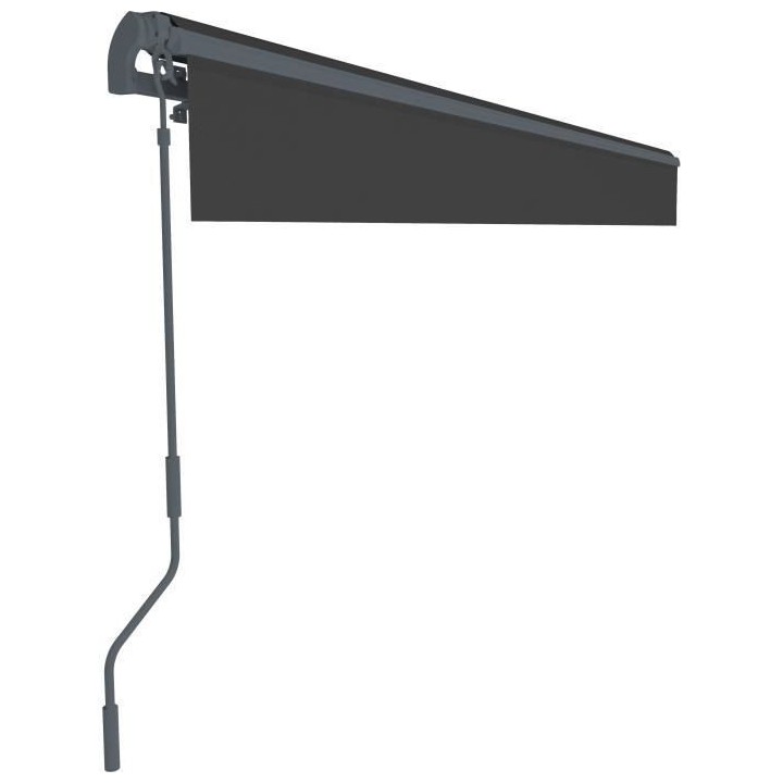 Store banne manuel sans coffre 2,40 x 2m en aluminium, structure grise