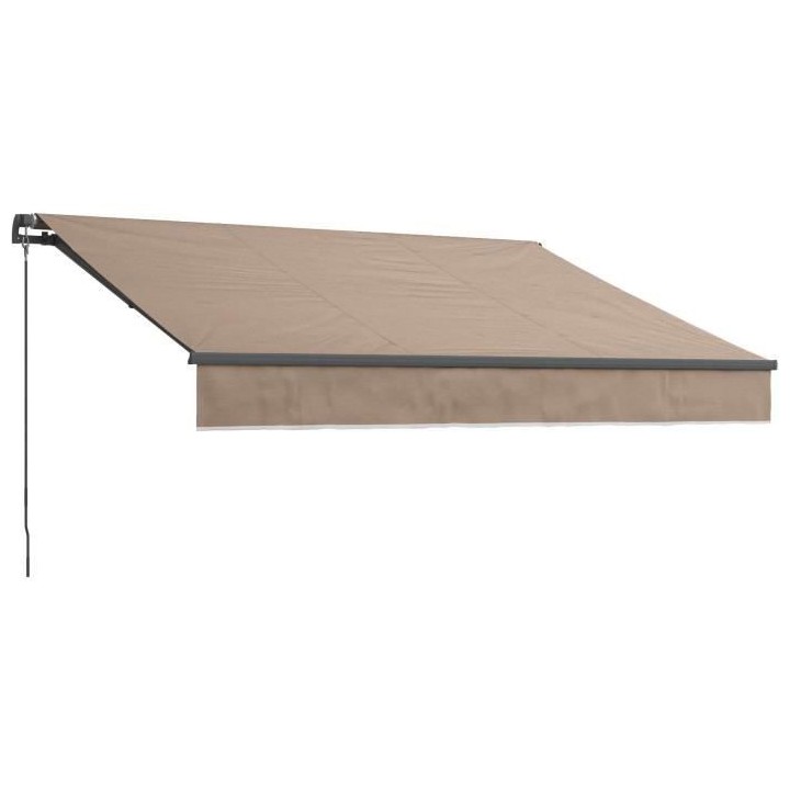 Store banne manuel sans coffre 2,40 x 2m en aluminium, structure grise