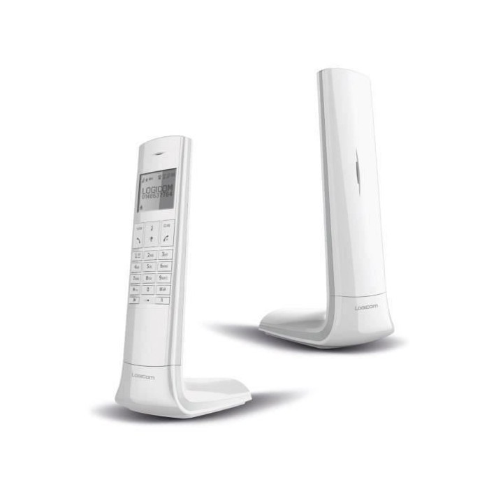 Logicom Luxia 150 Solo Téléphone Sans Fil Sans Répondeur Blanc Gris