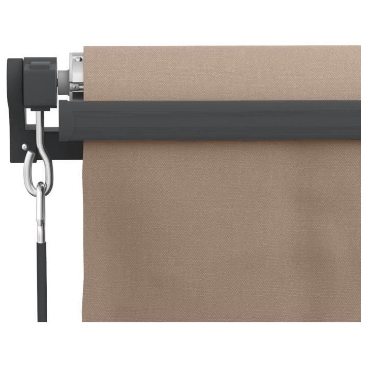 Store banne manuel sans coffre 2,40 x 2m en aluminium, structure grise