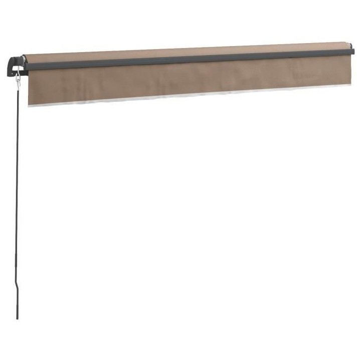 Store banne manuel sans coffre 2,40 x 2m en aluminium, structure grise