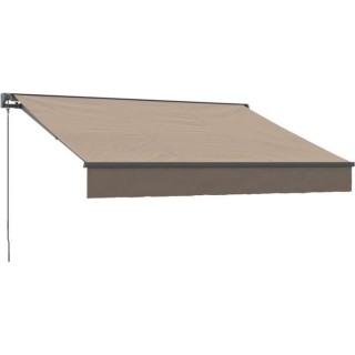 Store banne manuel semi coffre 2,90 x 2m en aluminium, structure grise