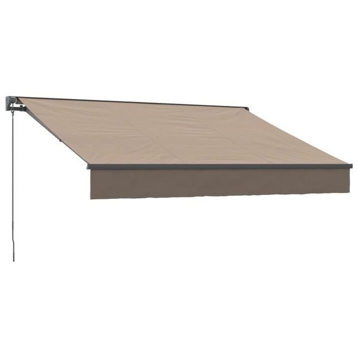 Store banne manuel semi coffre 2,90 x 2m en aluminium, structure grise
