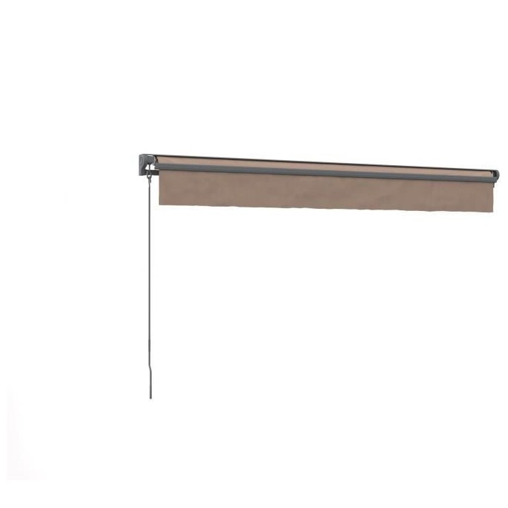 Store banne manuel semi coffre 2,90 x 2m en aluminium, structure grise