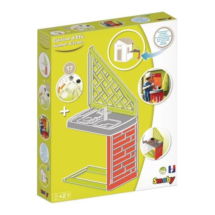 SMOBY Table pique-nique adaptée aux maisons Smoby compatibles - 2 ban