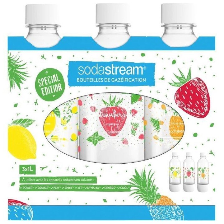 SODASTREAM Bouteille de gazéification Bulles de couleurs PET 1 L - Lo