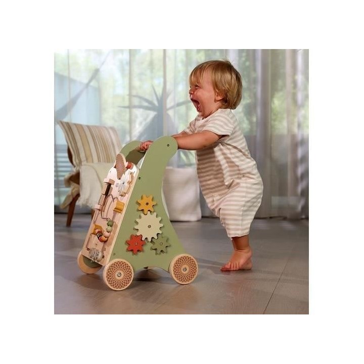 TINY LOVE, Chariot de marche en bois, a partir de 18 mois, Boho Chic