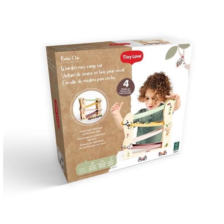 TINY LOVE, Rampe de course en bois, a partir de 18 mois, Boho Chic