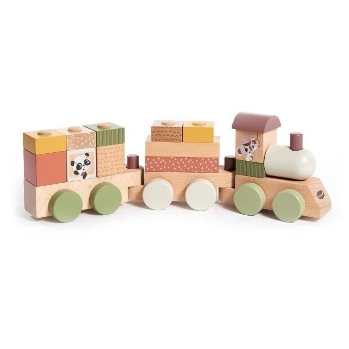 TINY LOVE, Train a empiler en bois, a partir de 18 mois, Boho Chic