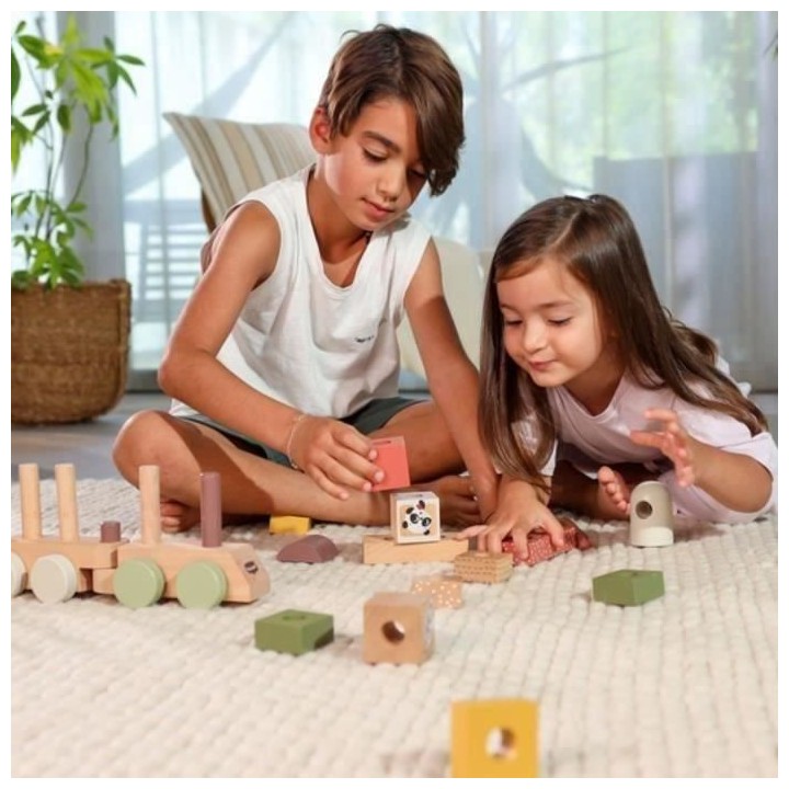 TINY LOVE, Train a empiler en bois, a partir de 18 mois, Boho Chic
