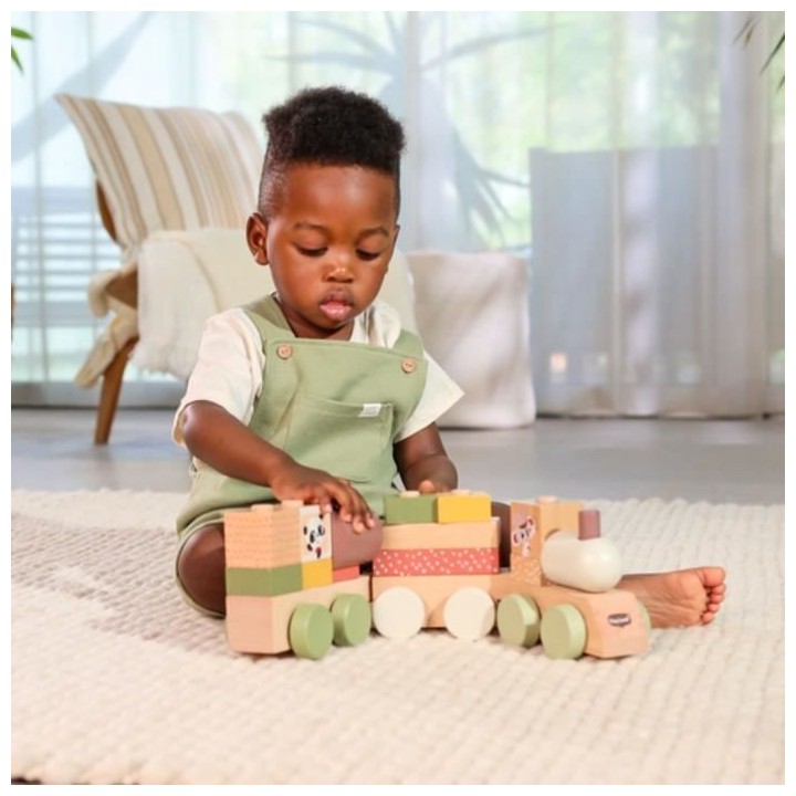TINY LOVE, Train a empiler en bois, a partir de 18 mois, Boho Chic