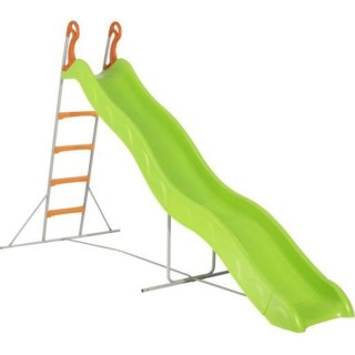 Toboggan PYROU de 3,32m de glisse , coloris vert avec 4 echelons anti-