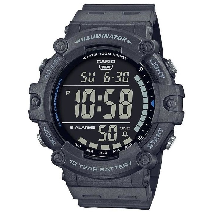 CASIO Montre sport - Multifonctions - Grise