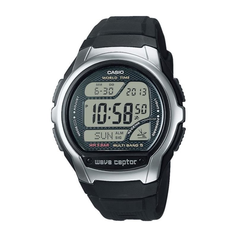 CASIO Montre radio - Multifonctions - Noir