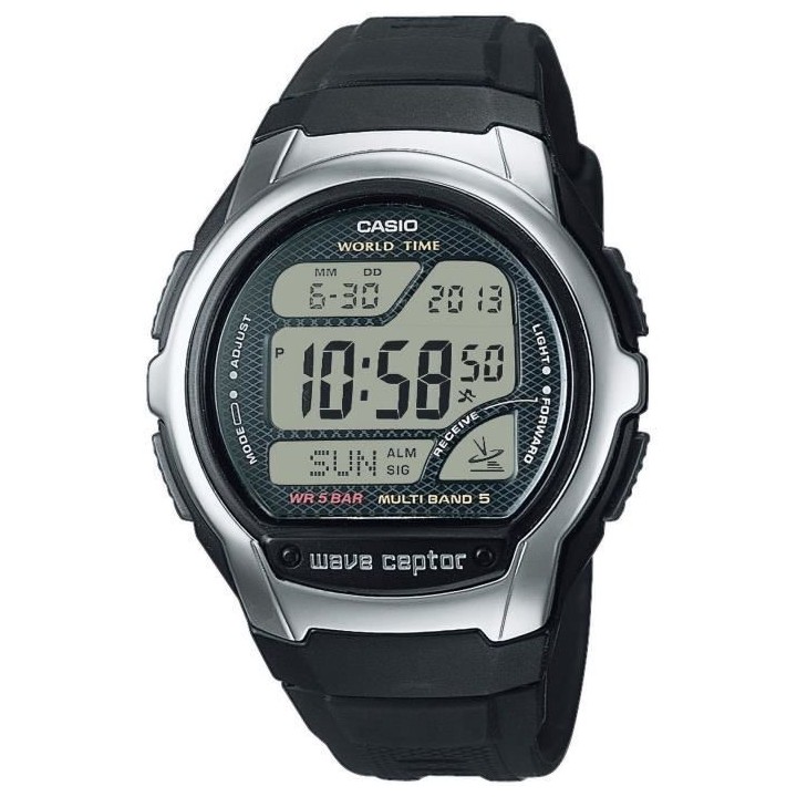 CASIO Montre radio - Multifonctions - Noir