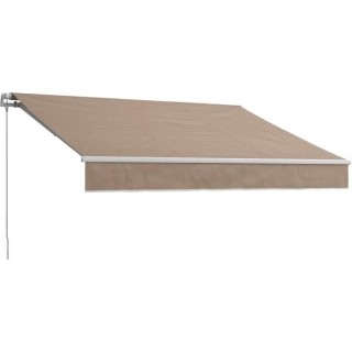Store banne manuel semi coffre 2,90 x 2m en aluminium, structure blanc