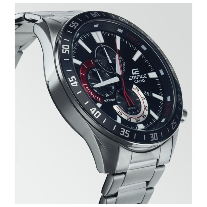 CASIO - Montre en acier inoxydable - EDIFICE - Gris