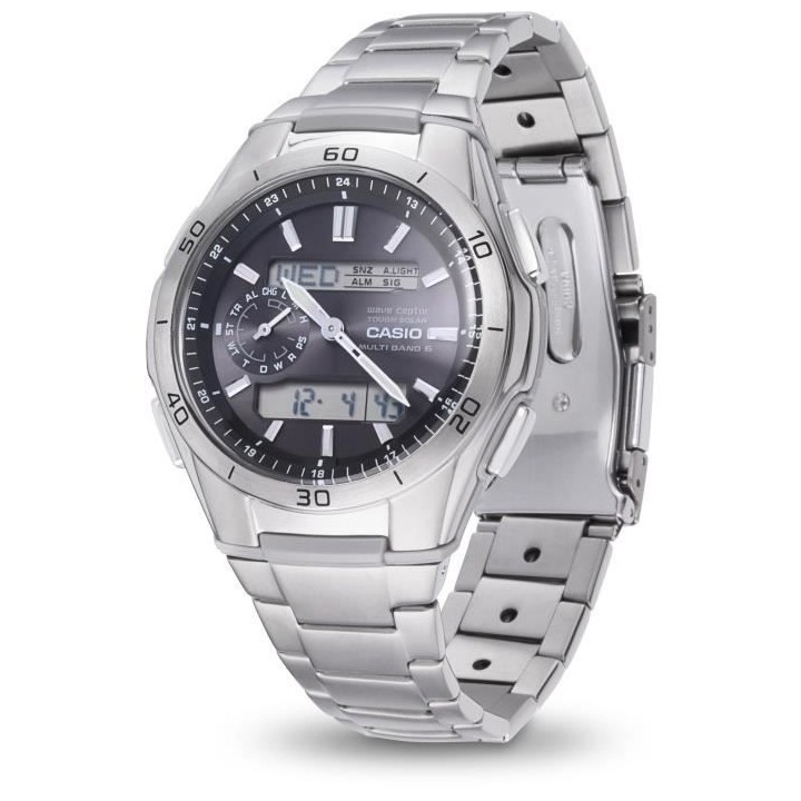 CASIO - Montre en titane - WAVECEPTOR - gris