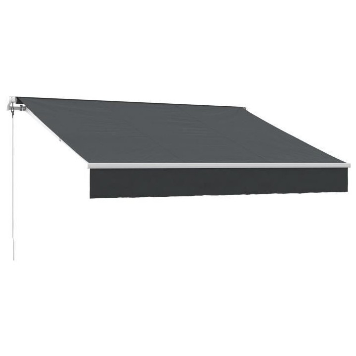 Store banne manuel semi coffre 2,90 x 2m en aluminium, structure blanc