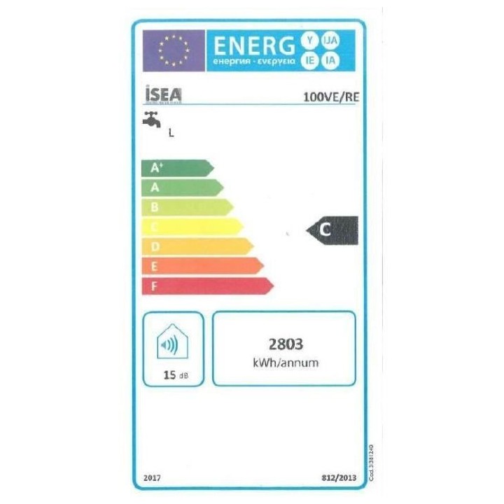 Chauffe Eau Electrique Vertical Swing ISEA - 100L