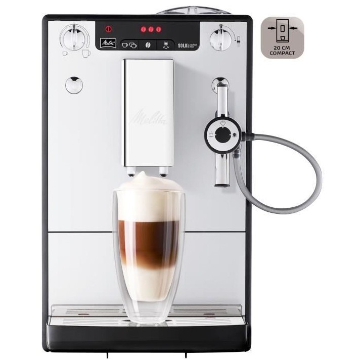 Machine a café MELITTA - Solo & Perfect Milk E957-203 Argent