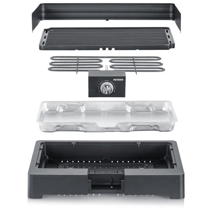 SEVERIN - PG8567 - Barbecue de table électrique, 2 200 W, grille en f