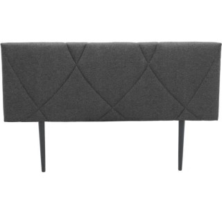 Tete de lit TUDOR - Tissu Malmo Anthracite - L.162 x H.100 x P.7 cm