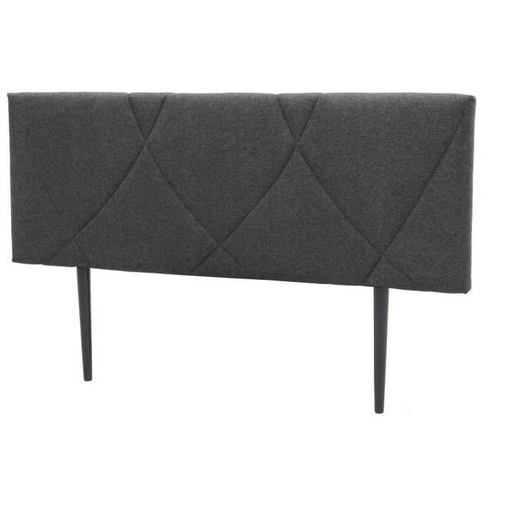 Tete de lit TUDOR - Tissu Malmo Anthracite - L.162 x H.100 x P.7 cm