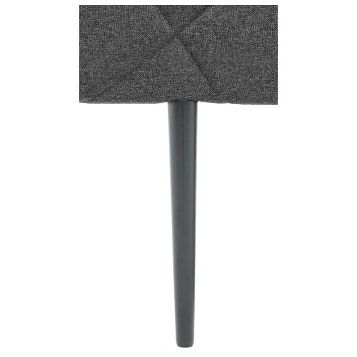 Tete de lit TUDOR - Tissu Malmo Anthracite - L.162 x H.100 x P.7 cm