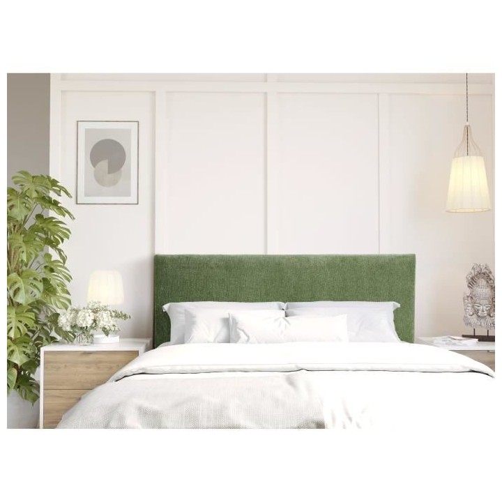 Tete de lit MORPHEE - Tissu Loft Olive - L.162 x H.100 x P.7 cm