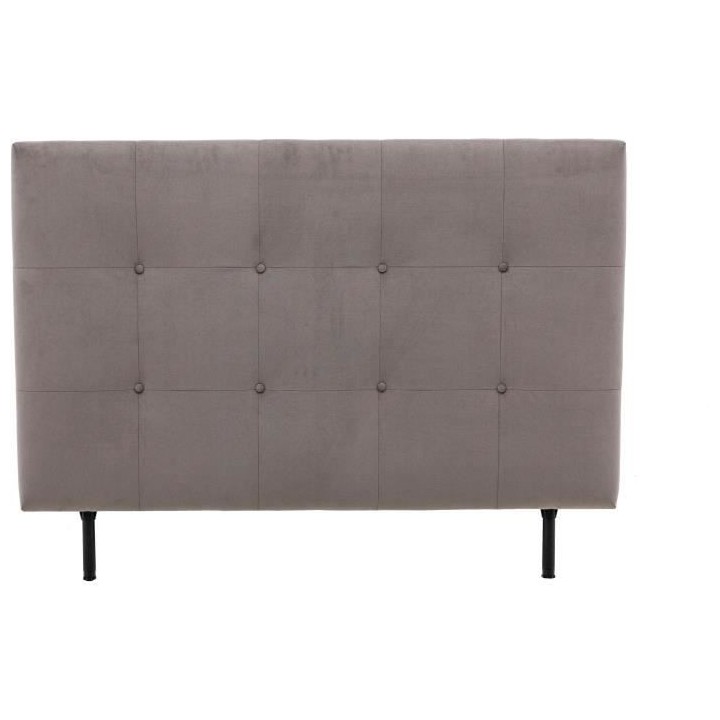 Tete de lit 140 cm ESTIA - Tissu Trinity Taupe - Réglable en hauteur