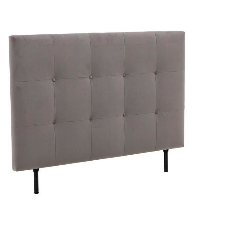 Tete de lit 140 cm ESTIA - Tissu Trinity Taupe - Réglable en hauteur