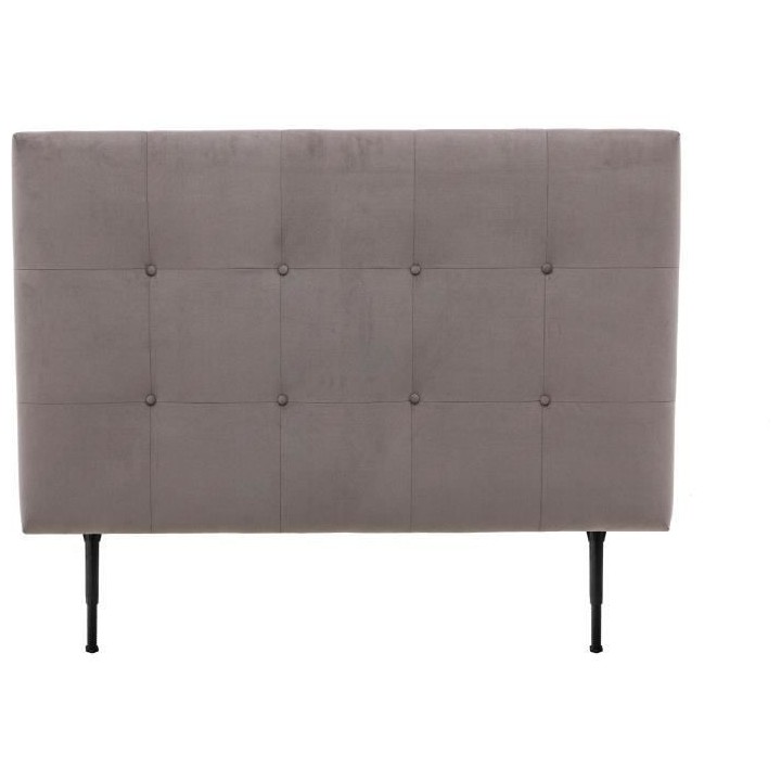 Tete de lit 140 cm ESTIA - Tissu Trinity Taupe - Réglable en hauteur