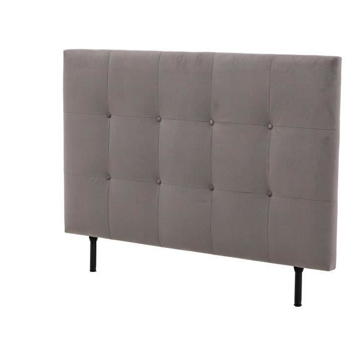 Tete de lit 140 cm ESTIA - Tissu Trinity Taupe - Réglable en hauteur