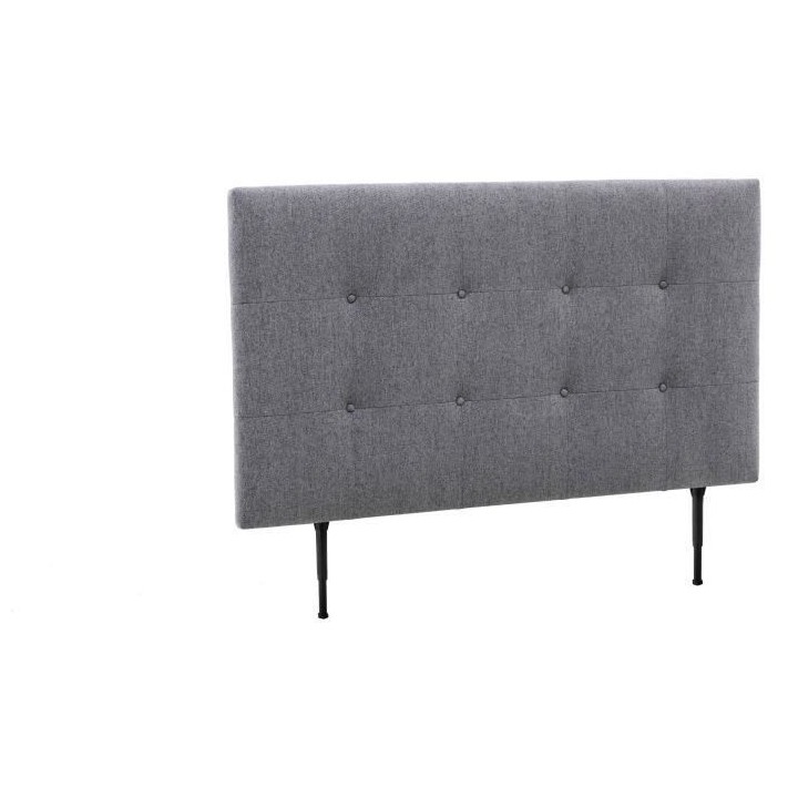 Tete de lit 160 cm ESTIA - Tissu Neve Anthracite - Réglable en hauteu