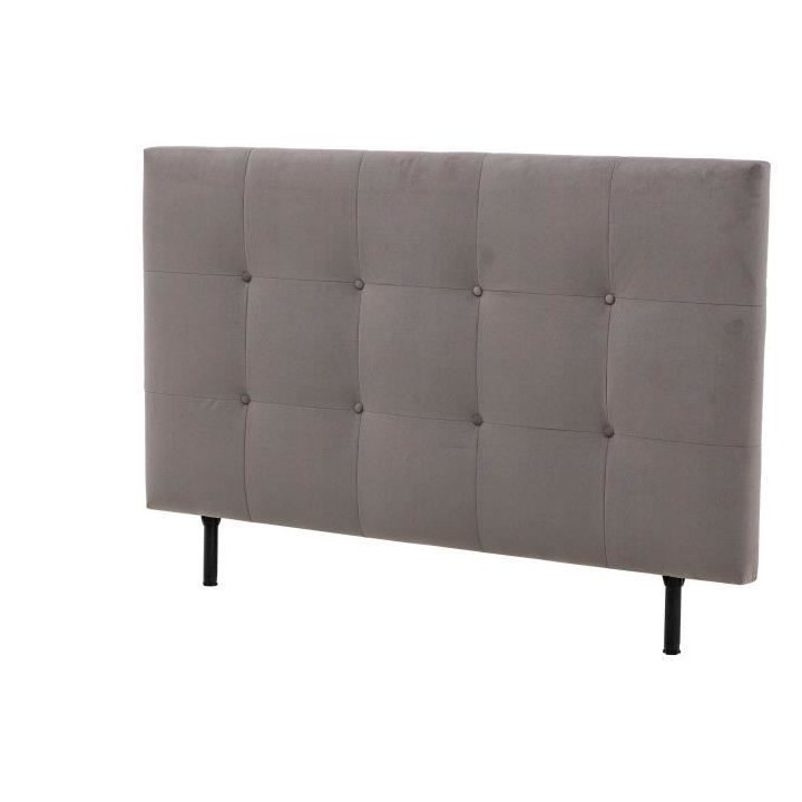 Tete de lit 160 cm ESTIA - Tissu Trinity Taupe - Réglable en hauteur