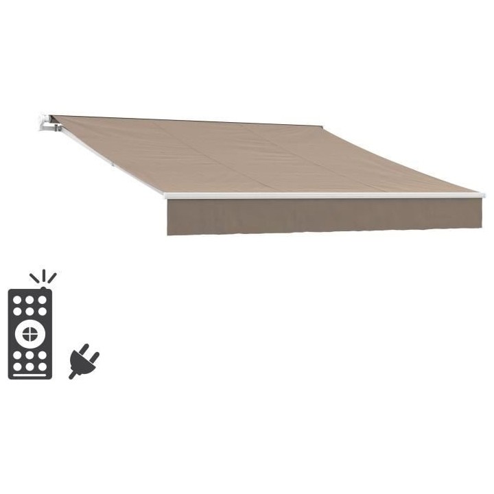 Store banne motorisé semi coffre 2,90 x 2,5m en aluminium, structure