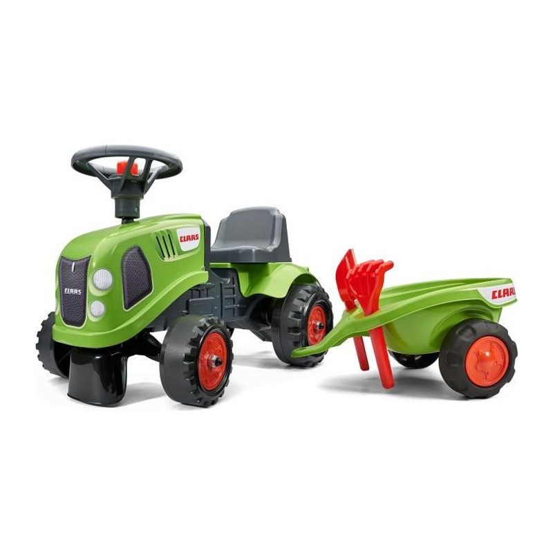 FALK - 212C - Porteur tracteur Claas avec remorque, pelle et rateau