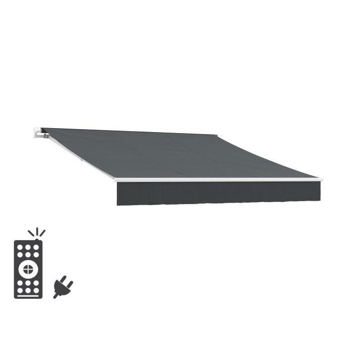 Store banne motorisé semi coffre 2,90 x 2,5m en aluminium, structure