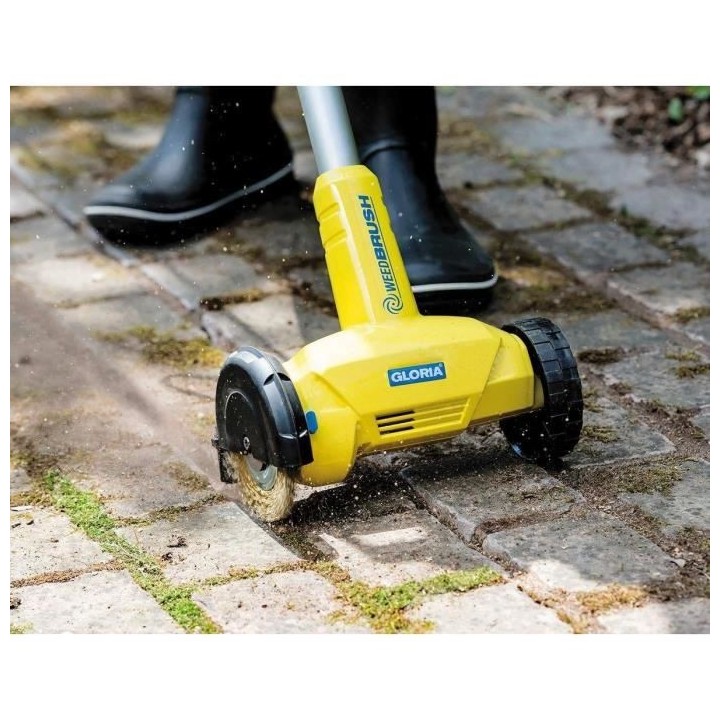 Brosse électrique sans fil WeedBrush Li-on pour joints de terrasse ou