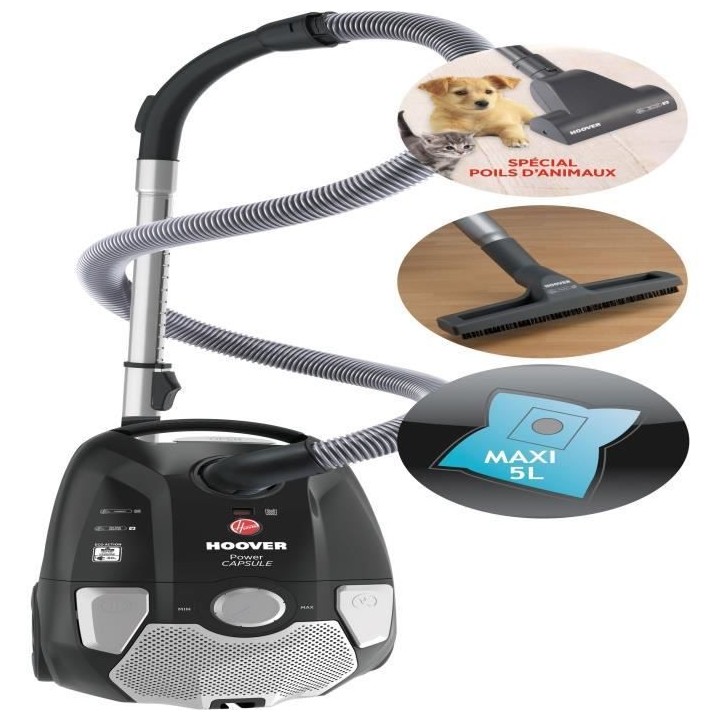 HOOVER POWER CAPSULE PC20PET - ASPIRATEUR TRAINEAU AVEC SAC - 550 W -