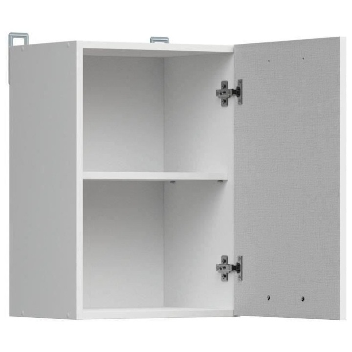 JUNONA Meuble haut 40 cm - 1 Porte - Blanc brillant