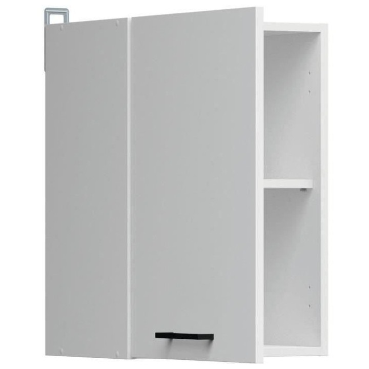 JUNONA Meuble haut 40 cm - 1 Porte - Blanc brillant